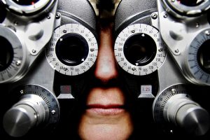 Getting your eyes checked by an optometrist